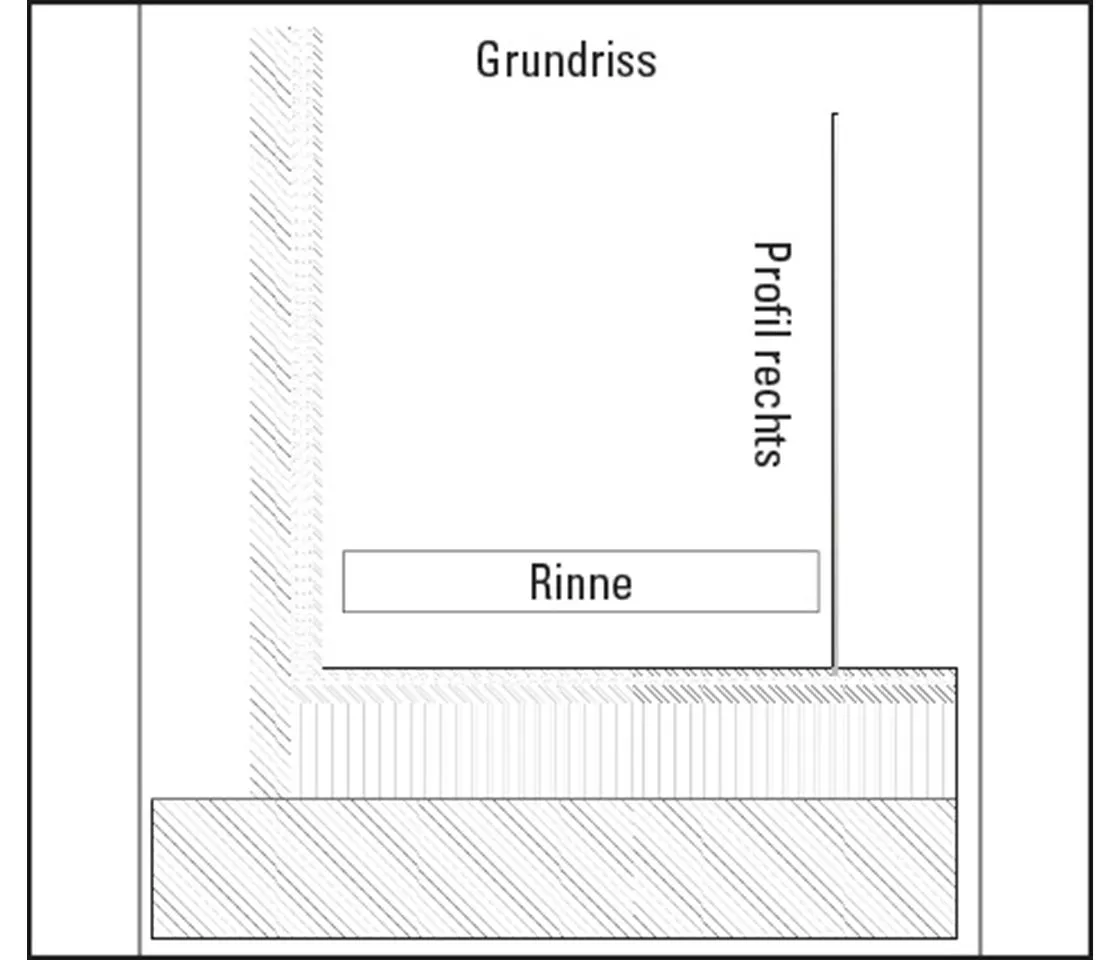 1-tlg Gef&#228;lle 2% schwarz